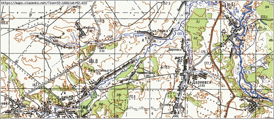 Карта ЧЕМЕРИСОВКА, Брянская область, Погарский район
