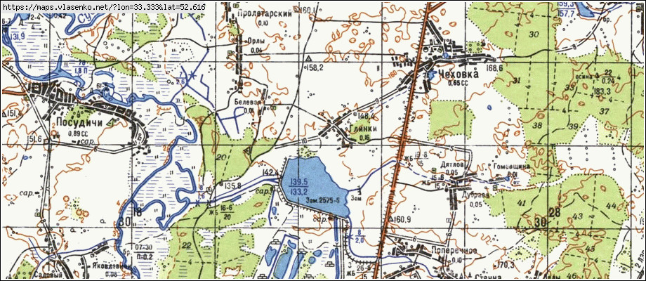 Карта ГЛИНКИ, Брянская область, Погарский район