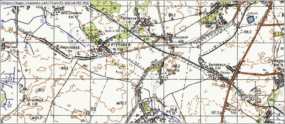 Карта НАТАЛЬИН, Брянская область, Погарский район