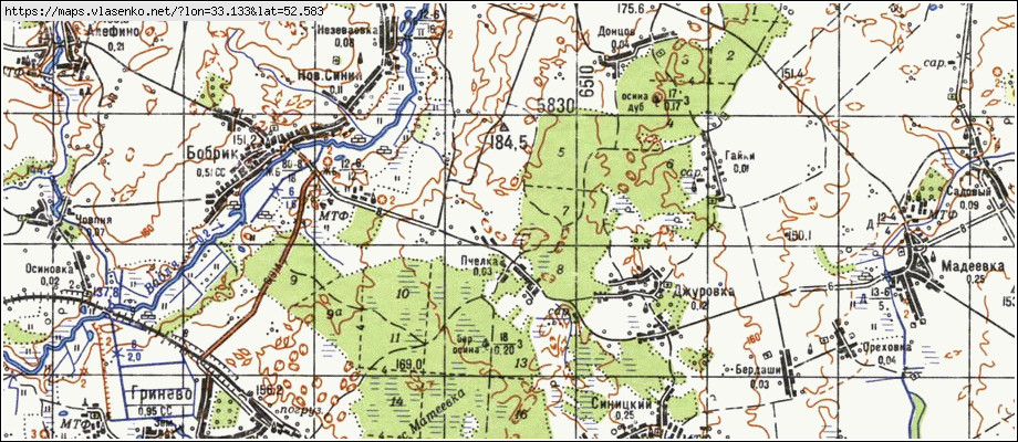 Карта ПЧЕЛКА, Брянская область, Погарский район