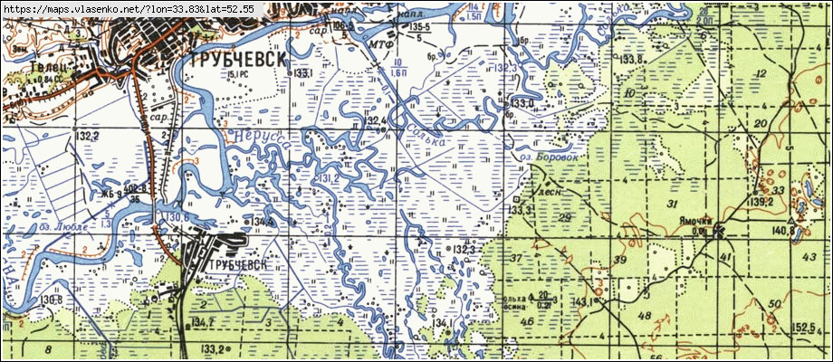 Карта ПОТАЛУЕВЩИНА, Брянская область, Погарский район