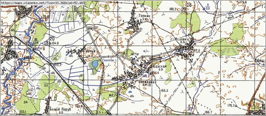 Карта ВАСИЛЕВКА, Брянская область, Погарский район