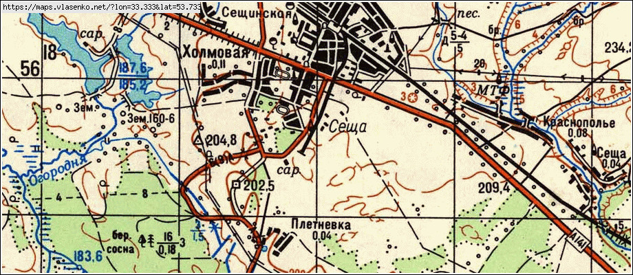 Карта севского района