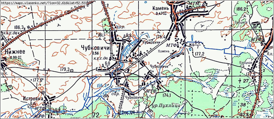 Курковичи стародубский район карта