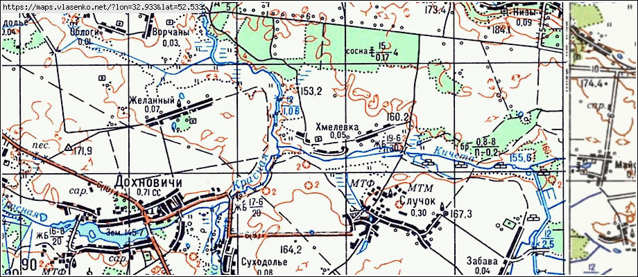 Карта ХМЕЛЕВКА, Брянская область, Стародубский район