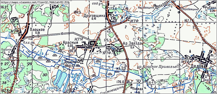 Карта КРАСНАЯ ЗВЕЗДА, Брянская область, Стародубский район
