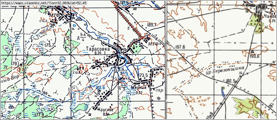 Карта мирный брянской области