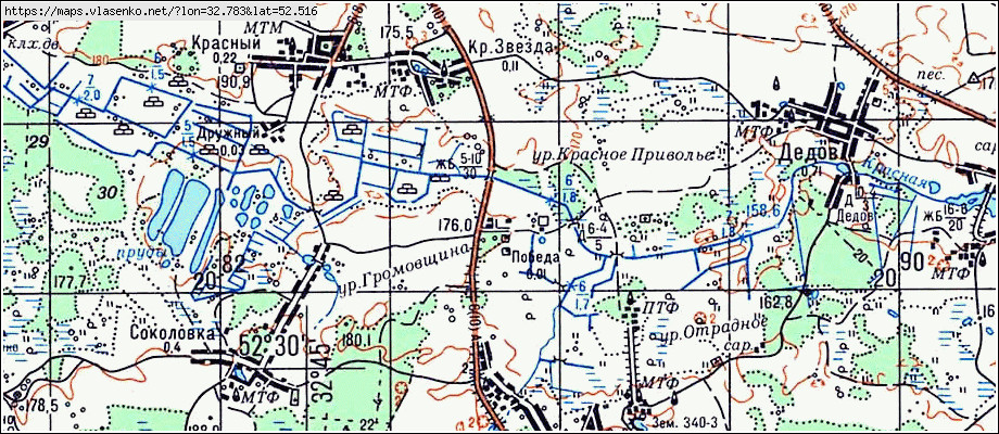 Карта ПОБЕДА, Брянская область, Стародубский район