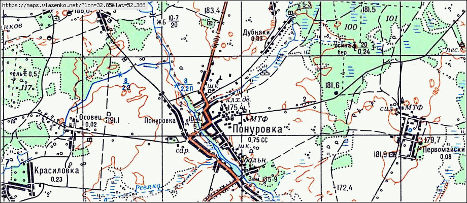 Стародубский район брянской области карта