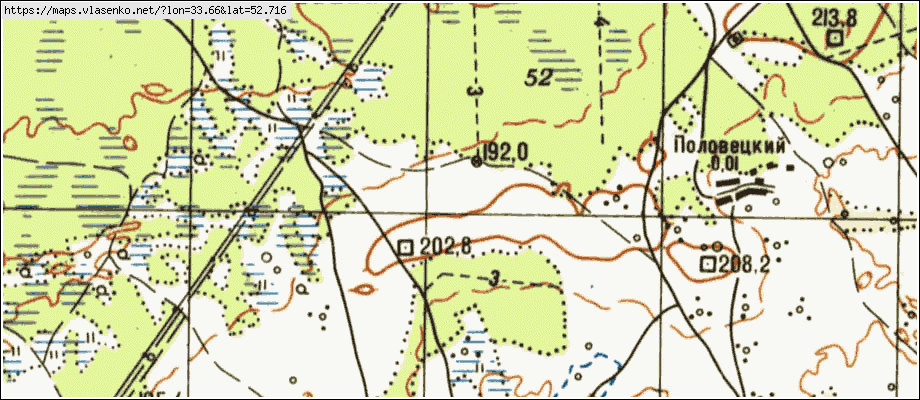 Карта САДОВАЯ, Брянская область, Стародубский район