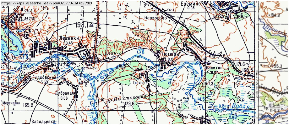 Карта ТЮТЮРИ, Брянская область, Стародубский район