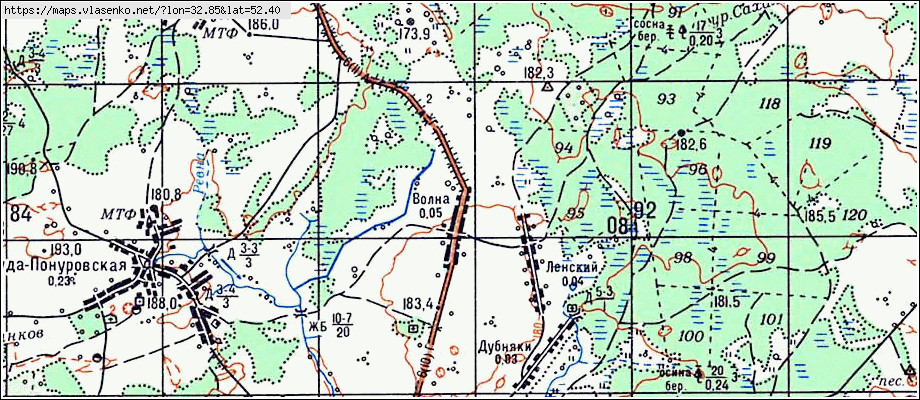 Карта ВОЛНА, Брянская область, Стародубский район