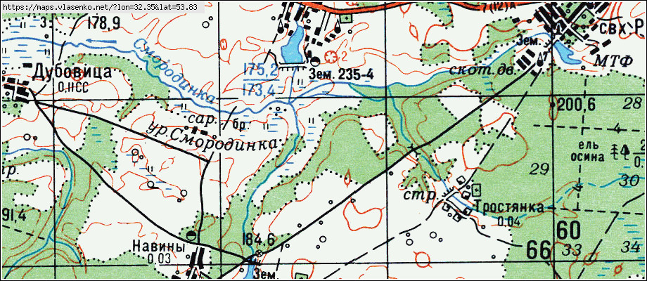 Карта брянской области суражского района брянской области