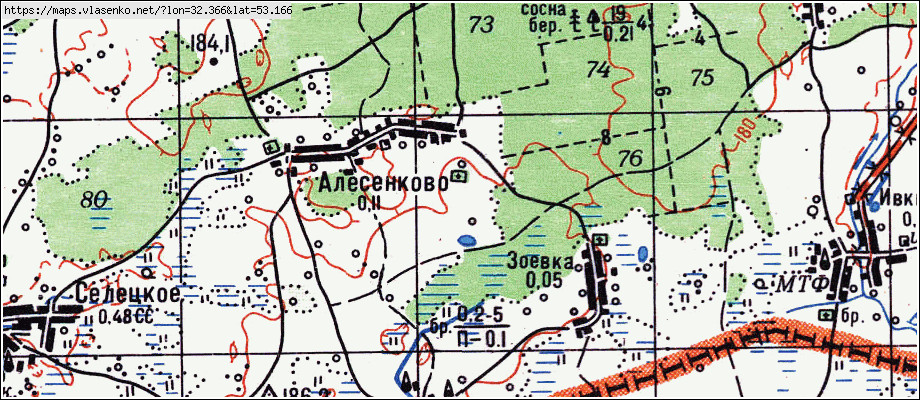 Карта ФЕДОРОВКА, Брянская область, Суражский район