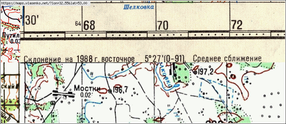 Карта ЛЯЛИЧИ, Брянская область, Суражский район