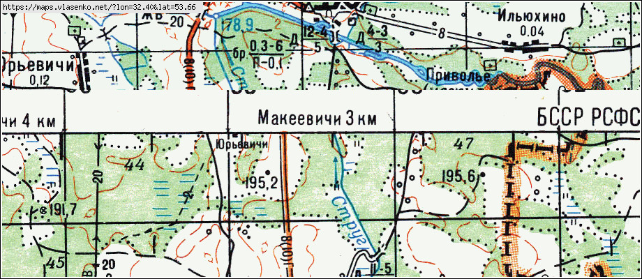 Карта НИЗ, Брянская область, Суражский район