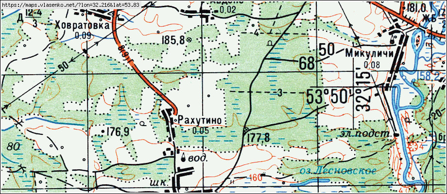 Карта НОВИНА, Брянская область, Суражский район