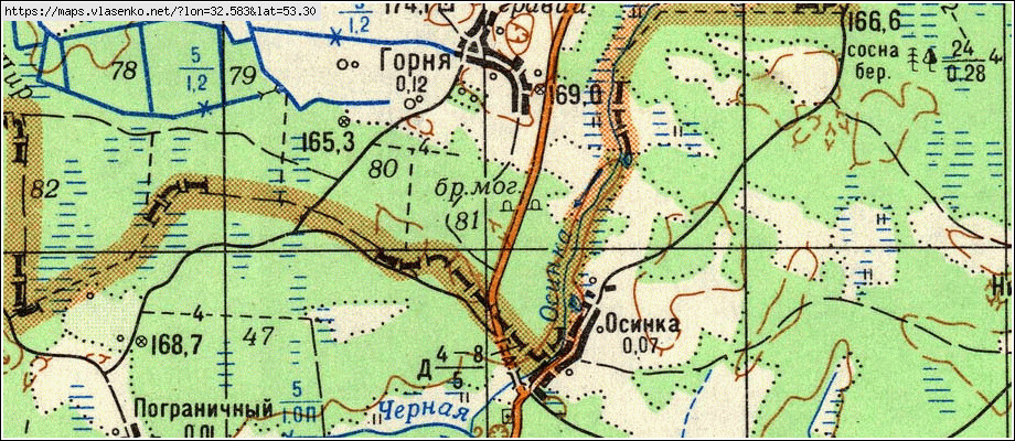 Карта ОСИНКА, Брянская область, Суражский район
