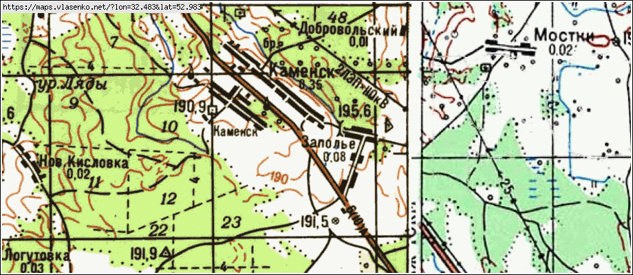 Карта ЗАПОЛЬЕ, Брянская область, Суражский район