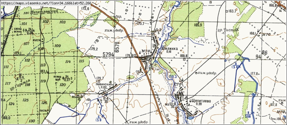 Карта ШИЛИНКА, Брянская область, Суземский район