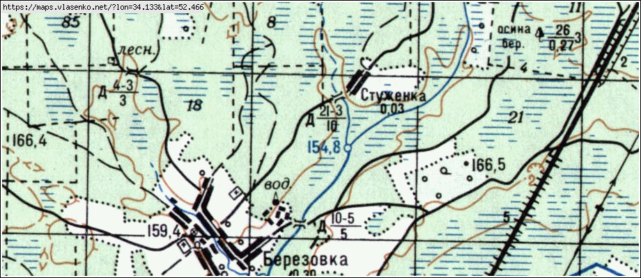 Карта СТУЖЕНКА, Брянская область, Суземский район