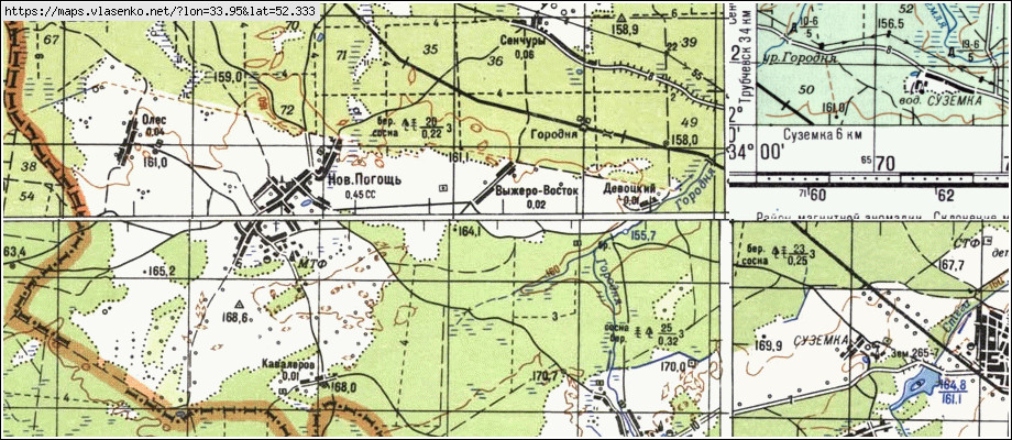 Карта брянской области поселок суземка