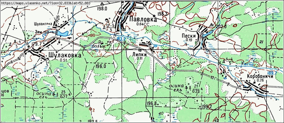 Карта брянской области унечского района брянской