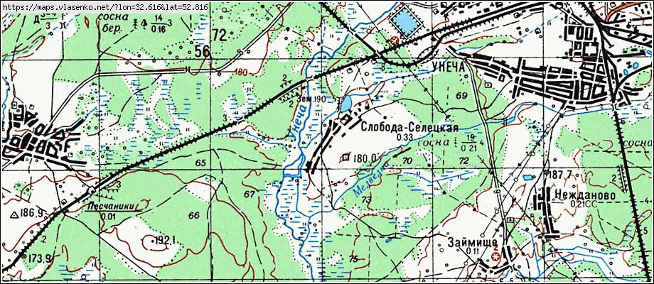 Карта СЛОБОДА-СЕЛЕЦКАЯ, Брянская область, Унечский район