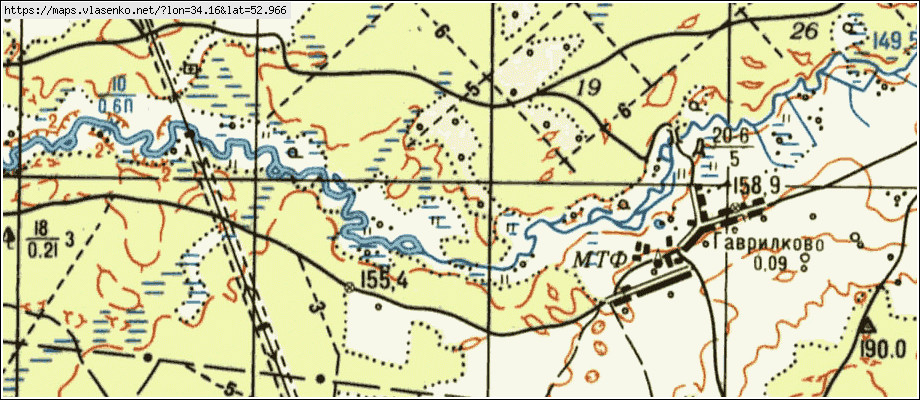 Карта ДЕСНА, Брянская область, Выгоничский район