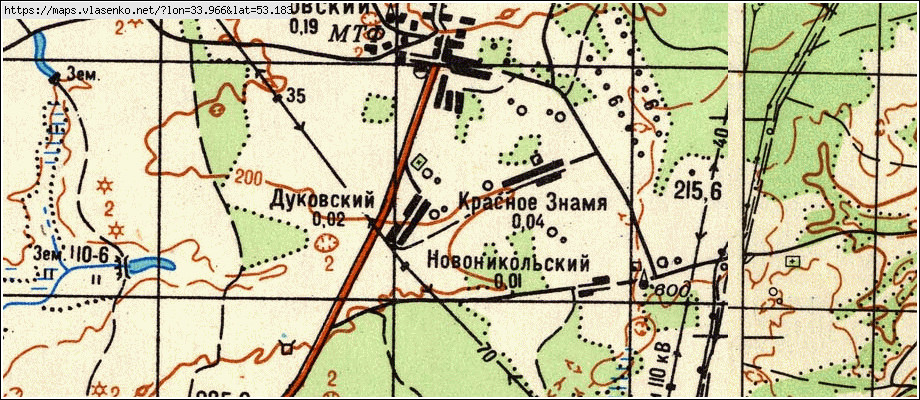 Карта ДУКОВСКИЙ, Брянская область, Выгоничский район