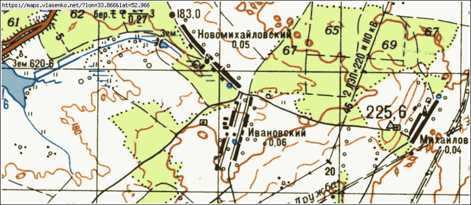 Карта ИВАНОВСКИЙ, Брянская область, Выгоничский район