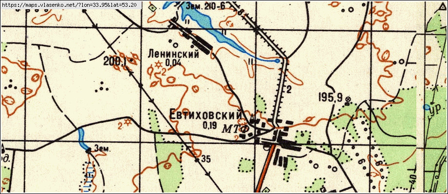 Карта ЛЕНИНСКИЙ, Брянская область, Выгоничский район