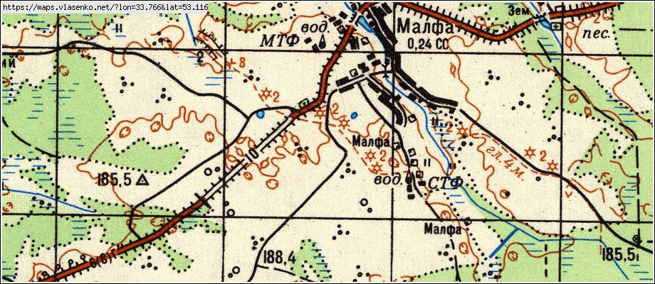 Карта МАЛФА, Брянская область, Выгоничский район