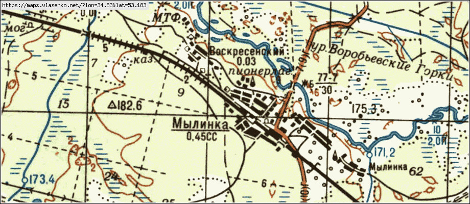 Карта УПОРОЙ, Брянская область, Выгоничский район