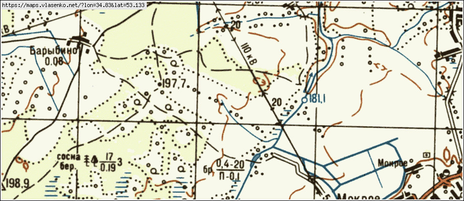 Карта ВЫГОНИЧИ, Брянская область, Выгоничский район