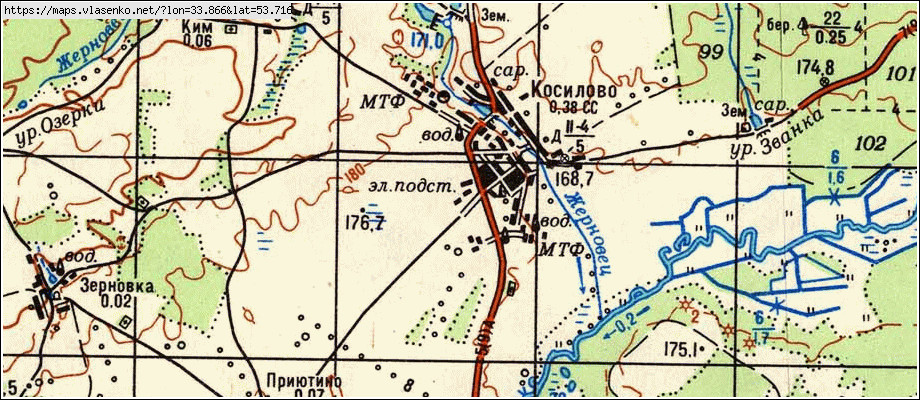 Старая карта калужской области жуковского района