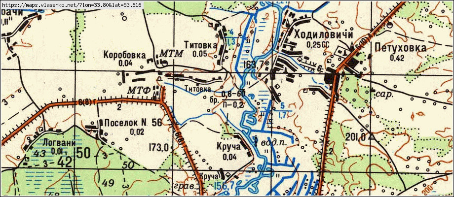 Карта ТИТОВКА, Брянская область, Жуковский район