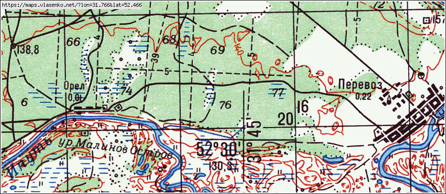 Карта ГУТА, Брянская область, Злынковский район