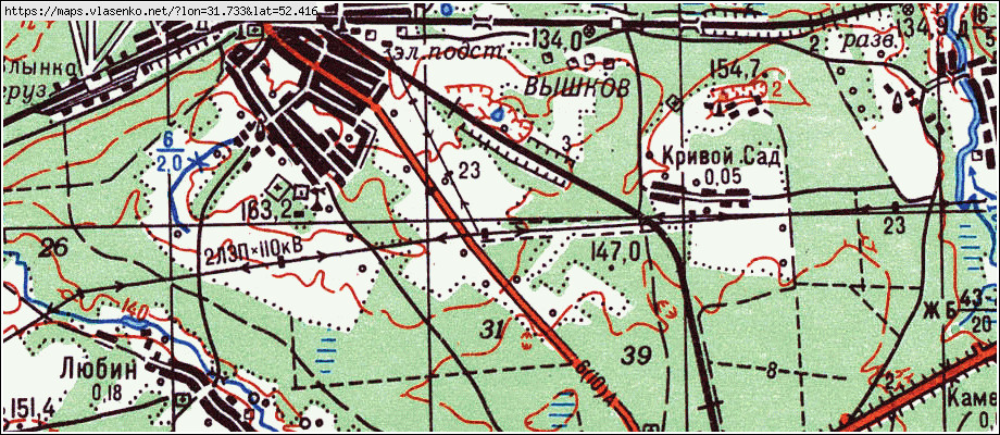 Карта ЗЛЫНКА, Брянская область, Злынковский район