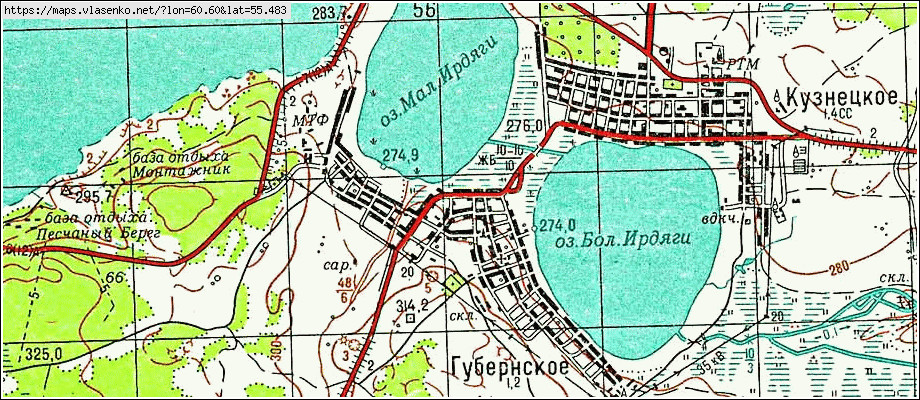 Карта аргаяшского района 1914 года