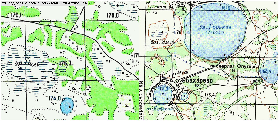 Топографическая карта челябинска