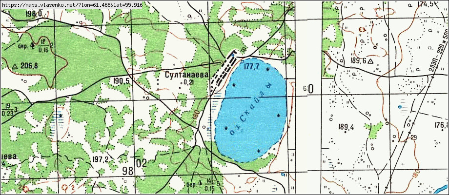 Спутниковая карта кунашакского района