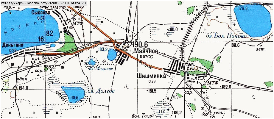 Карта октябрьского района челябинской области с деревнями