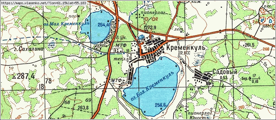 Карта кременкуль челябинская область карта