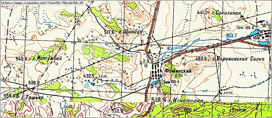 Уйский район карта