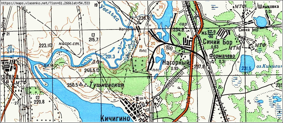 Карта увелка с улицами и номерами домов