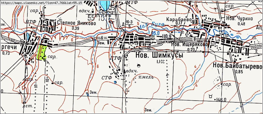 Карта яльчикского района