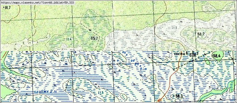 Карта МОРТКА, Ханты-Мансийский АО область, Кондинский район