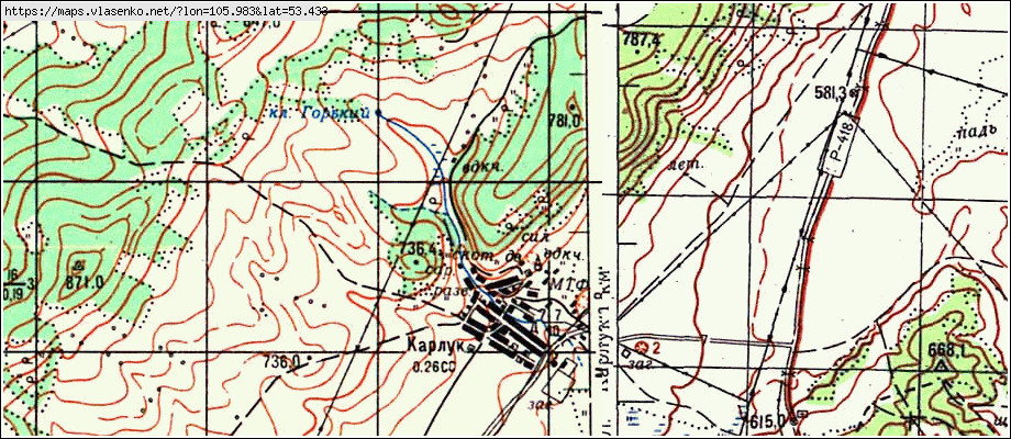 Карлук иркутск карта