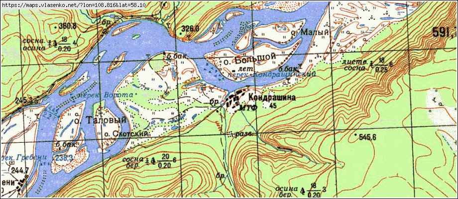 Спутниковая карта киренского района